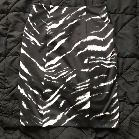 MICHAEL Michael Kors Navy Zebra Pencil Skirt - Picture 2 of 4